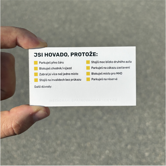 Parkuješ jako hovado